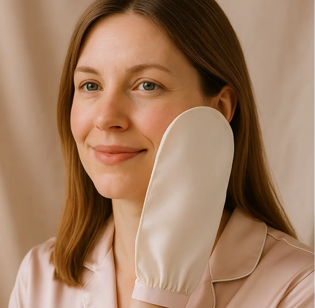 Gants exfoliant 100% soie de mûrier La Maison du Satin