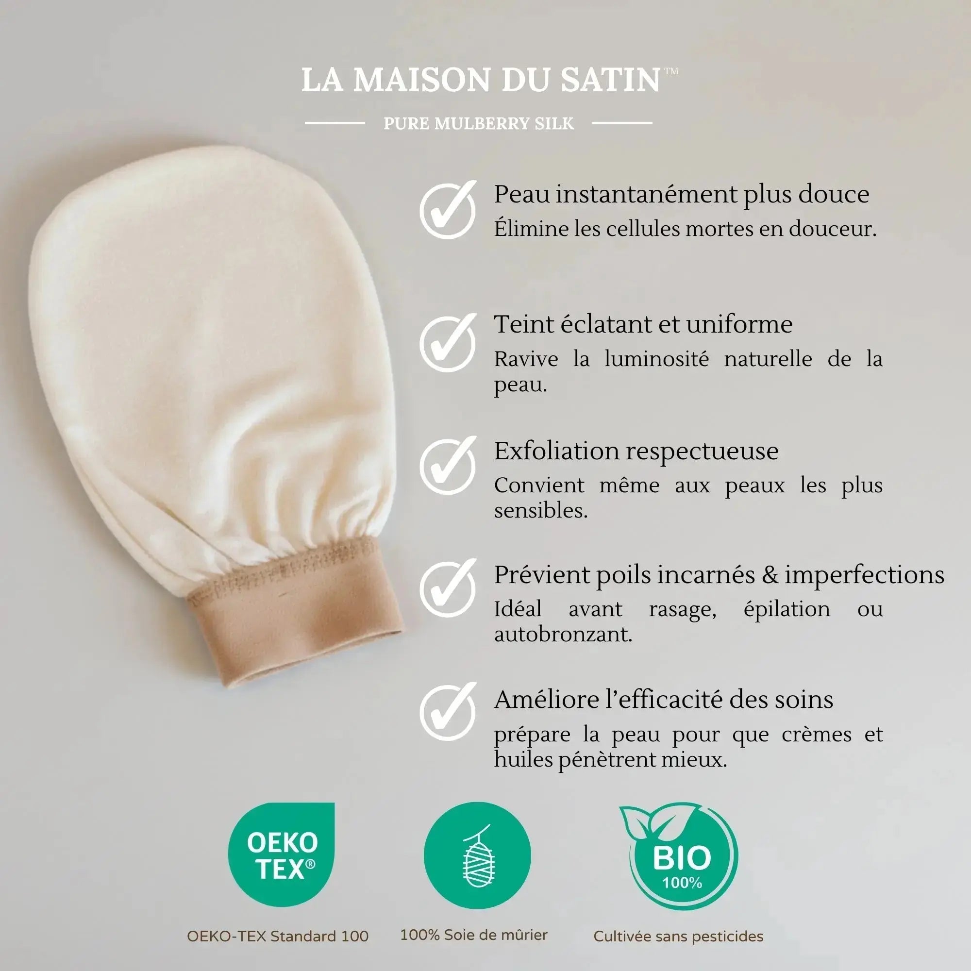 Gant-exfoliant-doux-pour-peau-sensible-bienfaits-et-utilisation La Maison du Satin