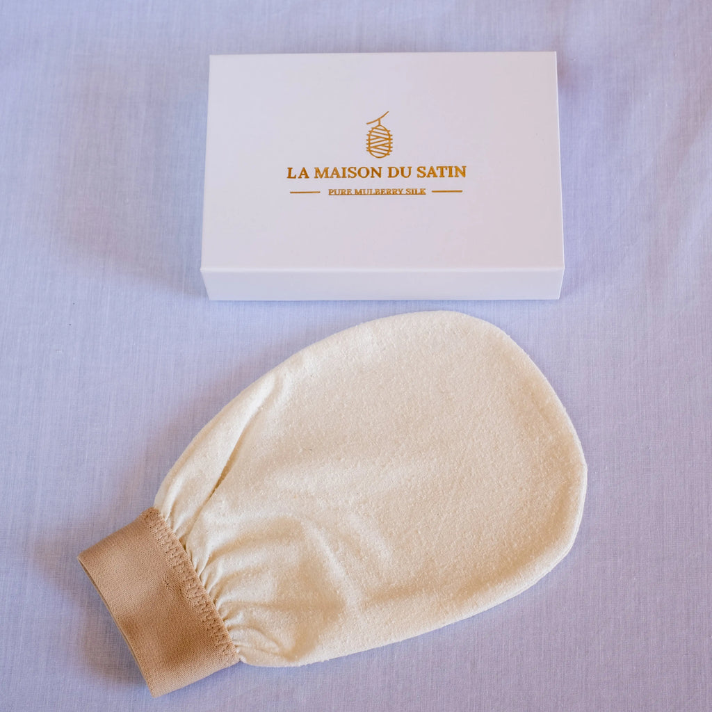 GANT EXFOLIANT 100% SOIE DE MÛRIER La Maison du Satin