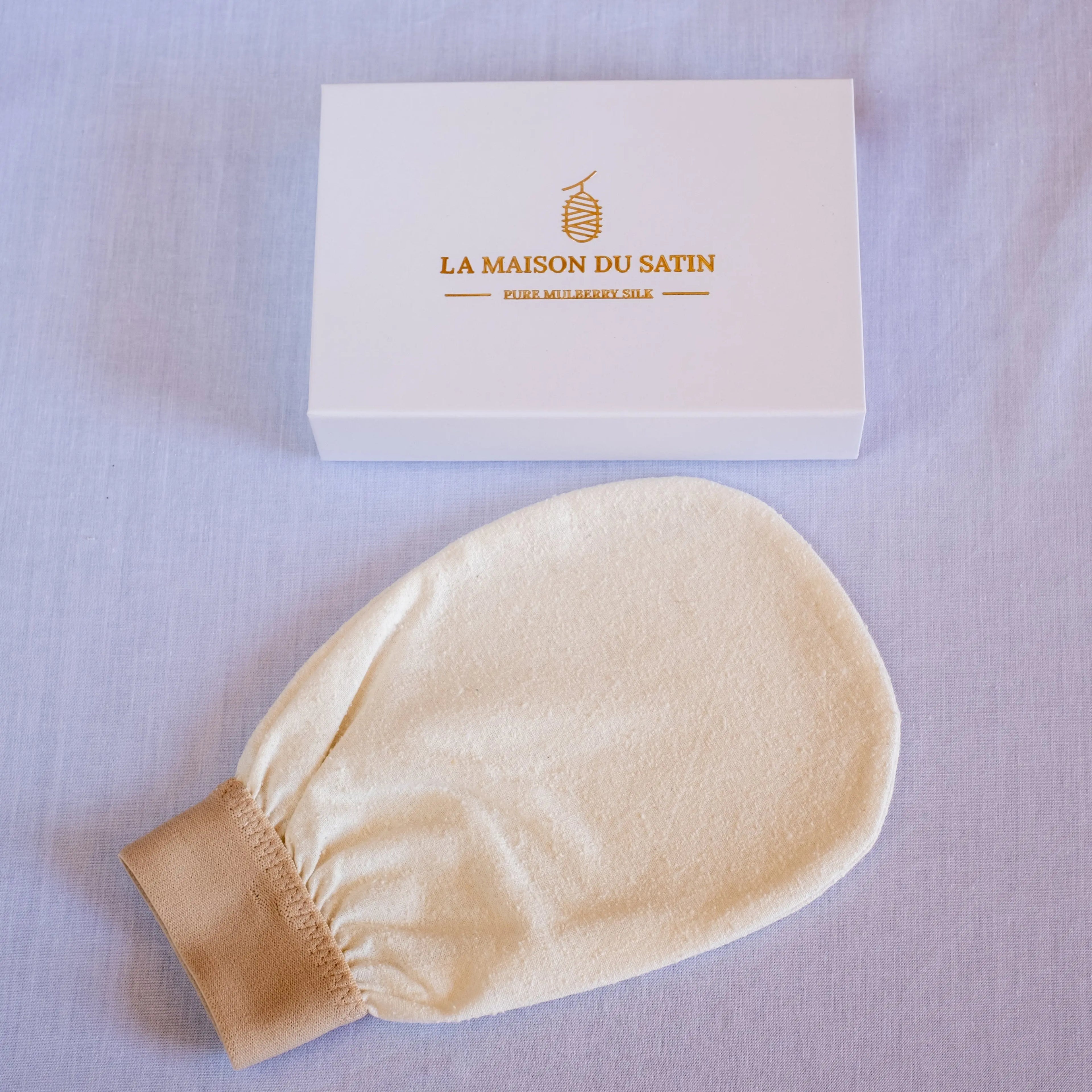 GANT EXFOLIANT 100% SOIE DE MÛRIER La Maison du Satin