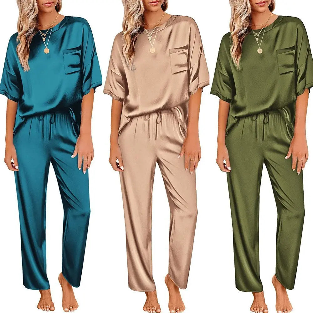 Pyjama Aurora Satin 2 Pièces - Élégance & Confort Absolu La Maison du Satin