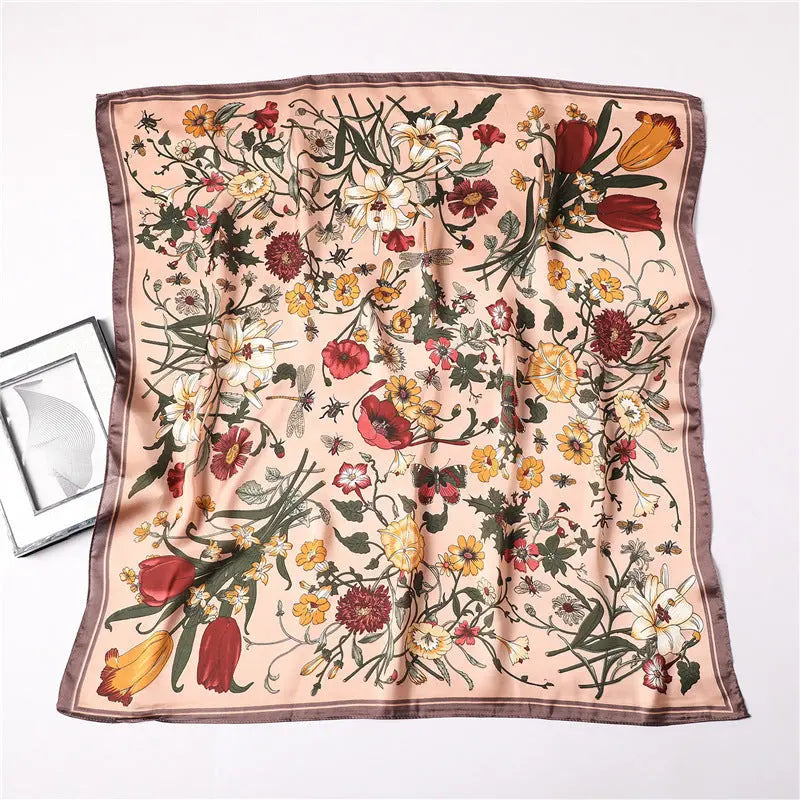 Printed Silk Scarf Female Professional Scarf Simulation Silk Scarf La Maison du Satin