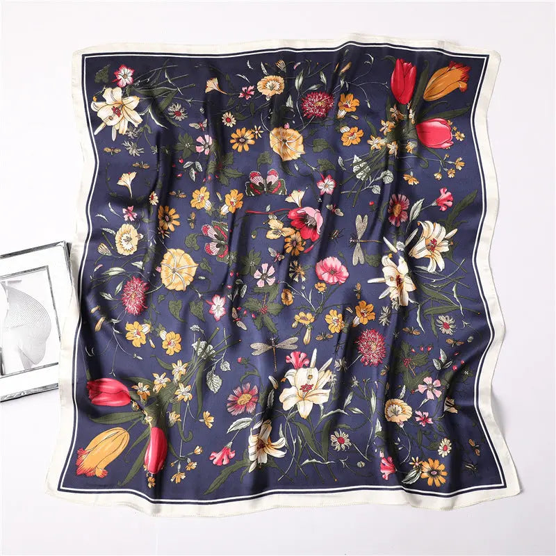 Printed Silk Scarf Female Professional Scarf Simulation Silk Scarf La Maison du Satin