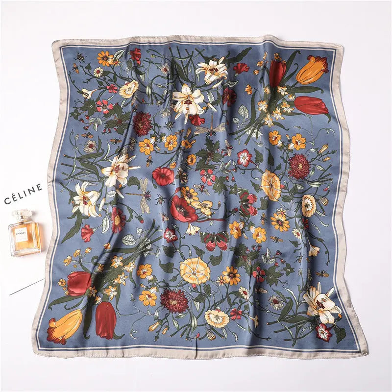 Printed Silk Scarf Female Professional Scarf Simulation Silk Scarf La Maison du Satin