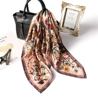 Printed Silk Scarf Female Professional Scarf Simulation Silk Scarf La Maison du Satin