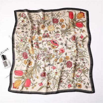 Printed Silk Scarf Female Professional Scarf Simulation Silk Scarf La Maison du Satin