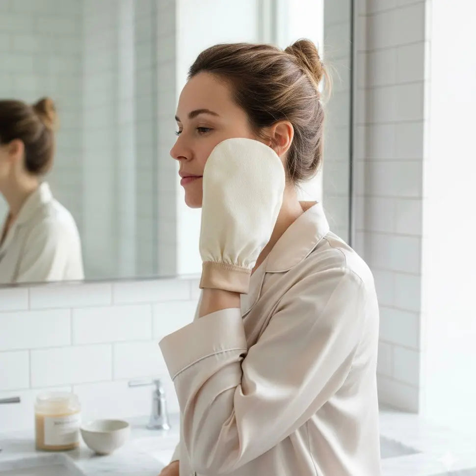 GANT EXFOLIANT 100% SOIE DE MÛRIER La Maison du Satin