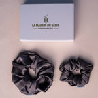 CHOUCHOUS 100% SOIE DE MÛRIER Gris anthracite La Maison du Satin