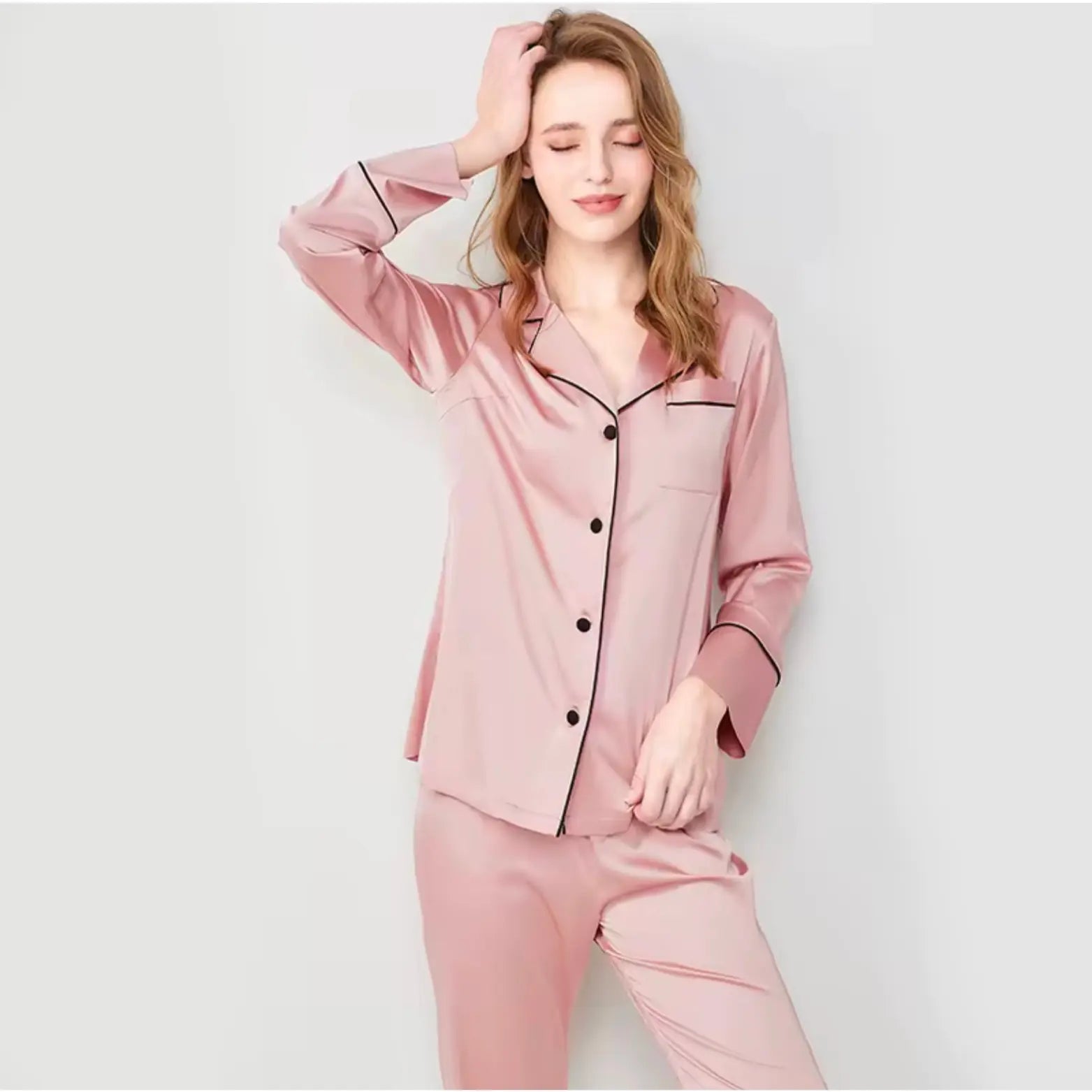 Pyjama 100% Soie de Mûrier 19 Mommes – Luxe & Confort Absolu La Maison du Satin