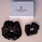 CHOUCHOUS 100% SOIE DE MÛRIER Noir La Maison du Satin