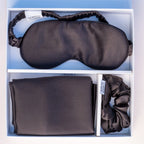 COFFRET RITUEL SOIE - TAIE, MASQUE & CHOUCHOU Noir La Maison du Satin