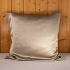 TAIE D’OREILLER PURE SOIE DE MÛRIER 22 MOMMES Kaki 65x65cm La Maison du Satin