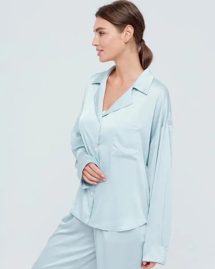 Pyjama V-neck Satin 2 Pièces - Élégance et Confort Absolu La Maison du Satin