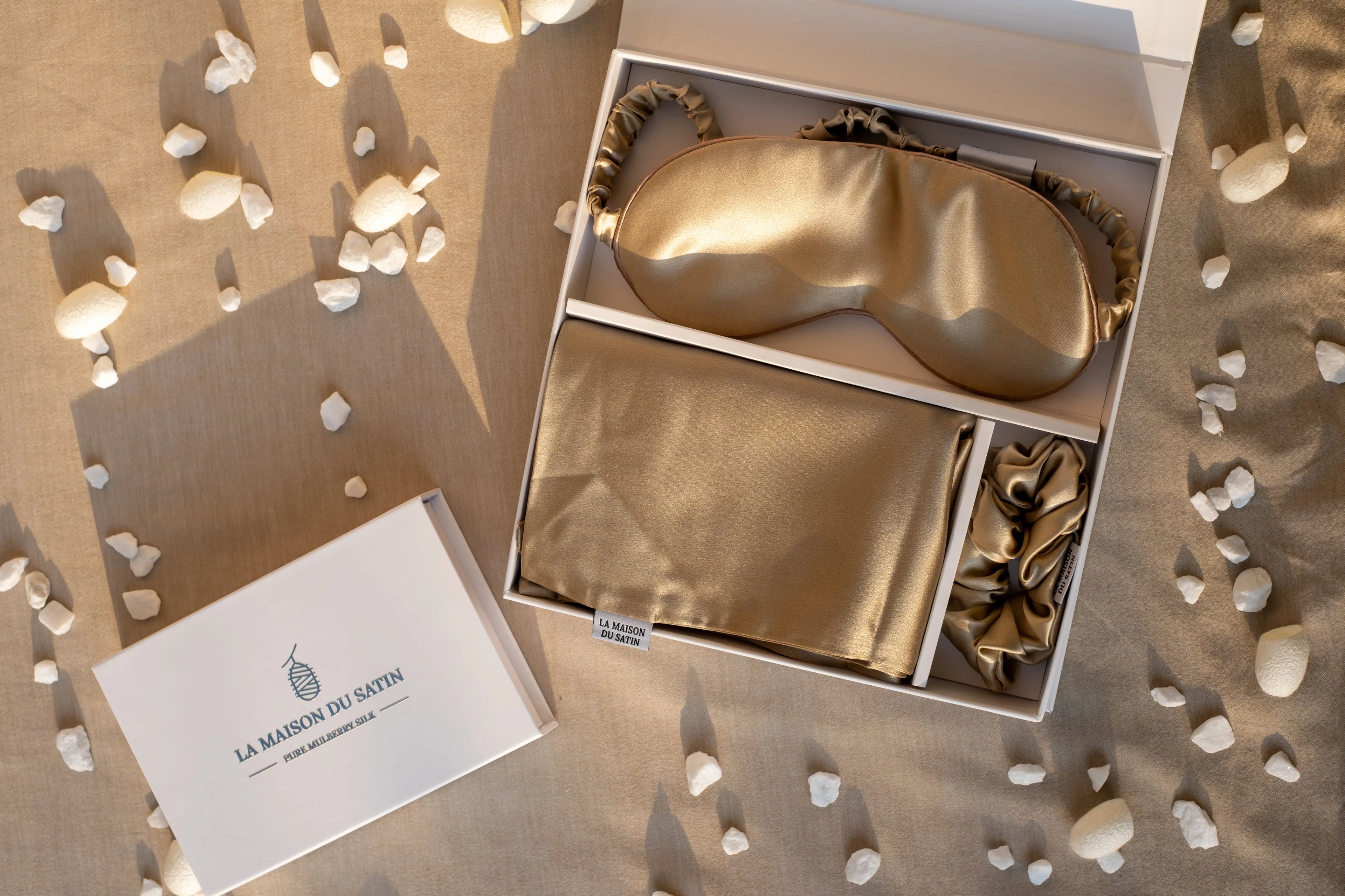 COFFRET RITUEL SOIE - TAIE, MASQUE & CHOUCHOU La Maison du Satin