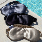 MASQUE DE NUIT PURE SOIE DE MÛRIER Noir La Maison du Satin