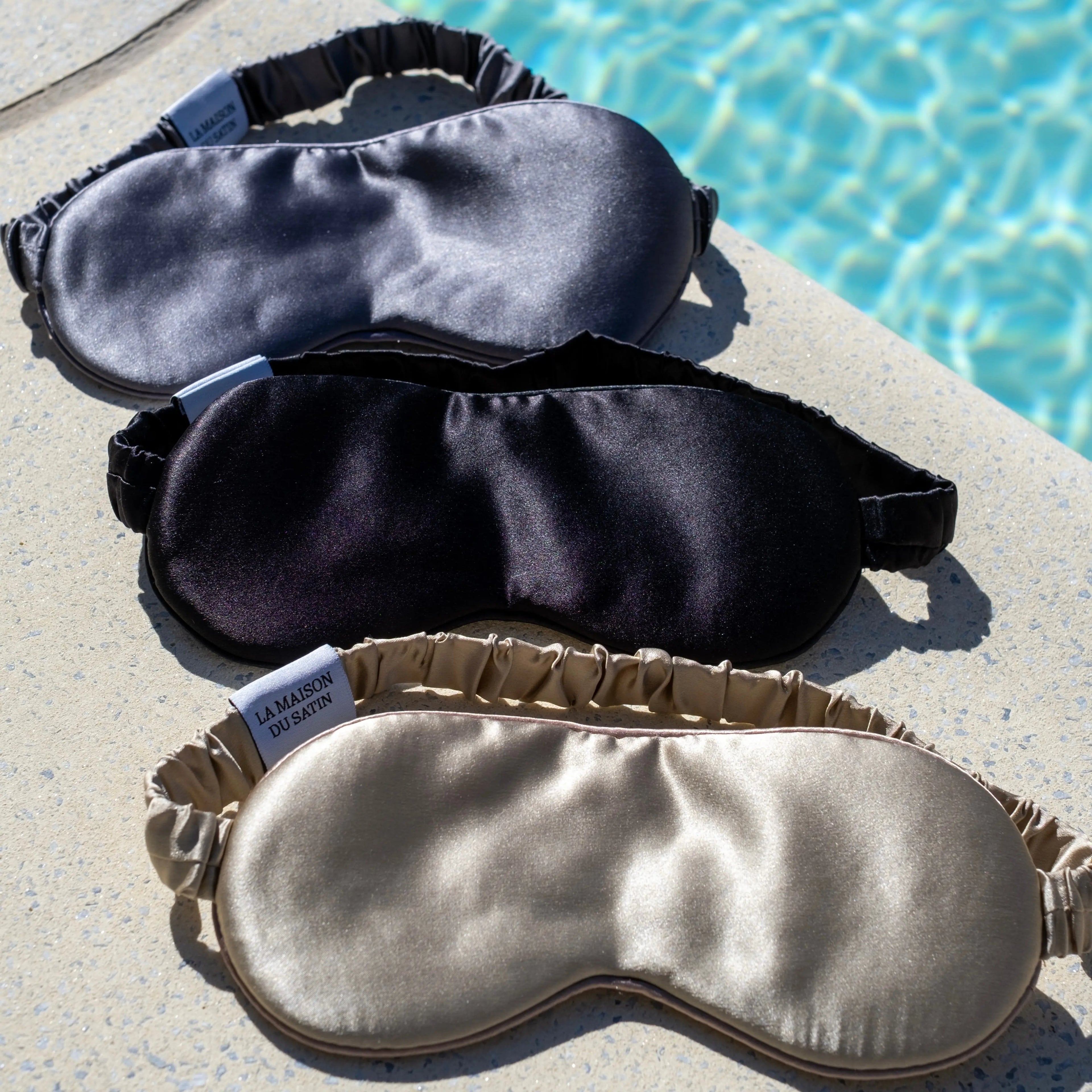 MASQUE DE NUIT PURE SOIE DE MÛRIER Noir La Maison du Satin