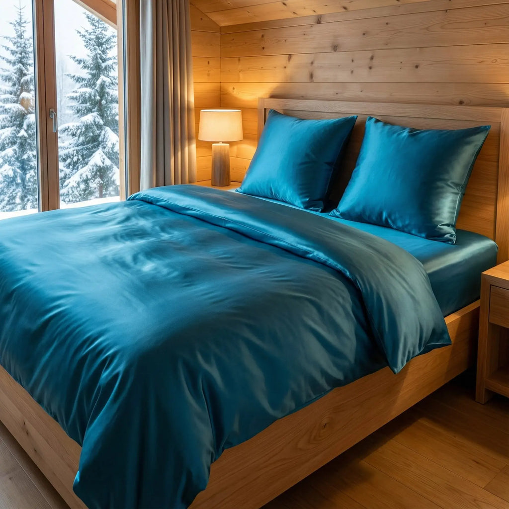 ENSEMBLE DE LINGE DE LIT PURE SOIE DE MÛRIER 19 MOMMES La Maison du Satin