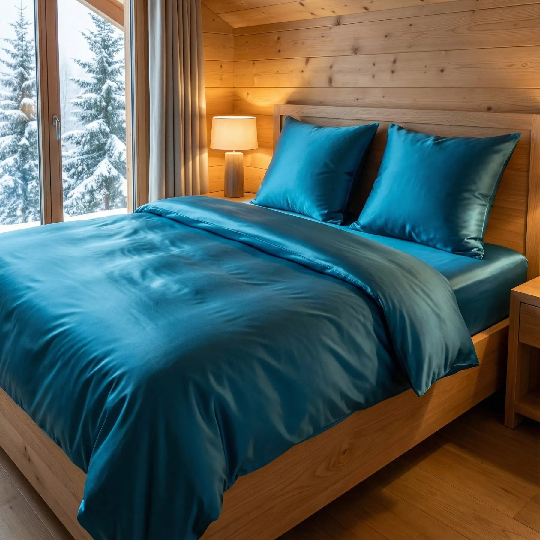 ENSEMBLE DE LINGE DE LIT PURE SOIE DE MÛRIER 19 MOMMES La Maison du Satin