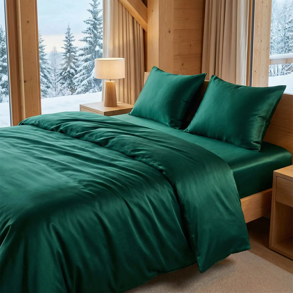 ENSEMBLE DE LINGE DE LIT PURE SOIE DE MÛRIER 19 MOMMES La Maison du Satin