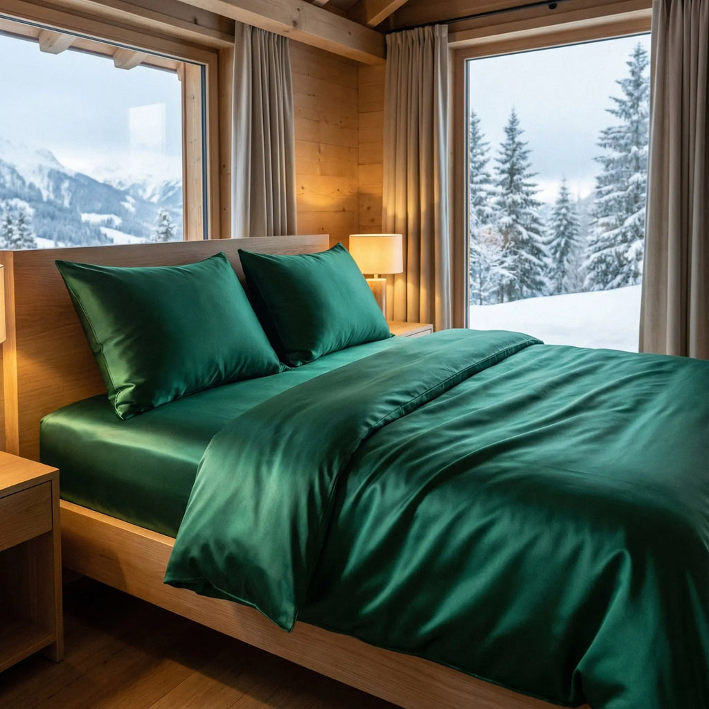 ENSEMBLE DE LINGE DE LIT PURE SOIE DE MÛRIER 19 MOMMES La Maison du Satin