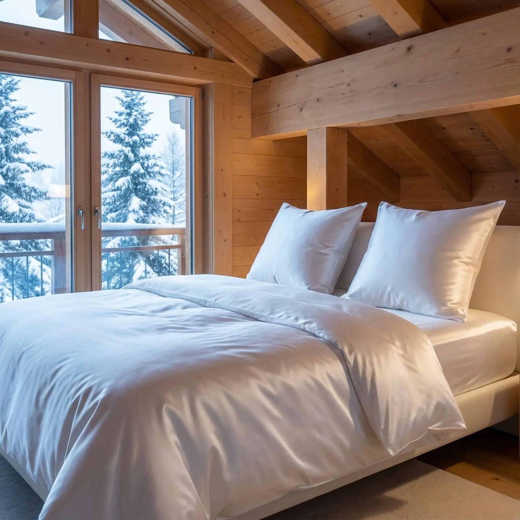 ENSEMBLE DE LINGE DE LIT PURE SOIE DE MÛRIER 19 MOMMES La Maison du Satin