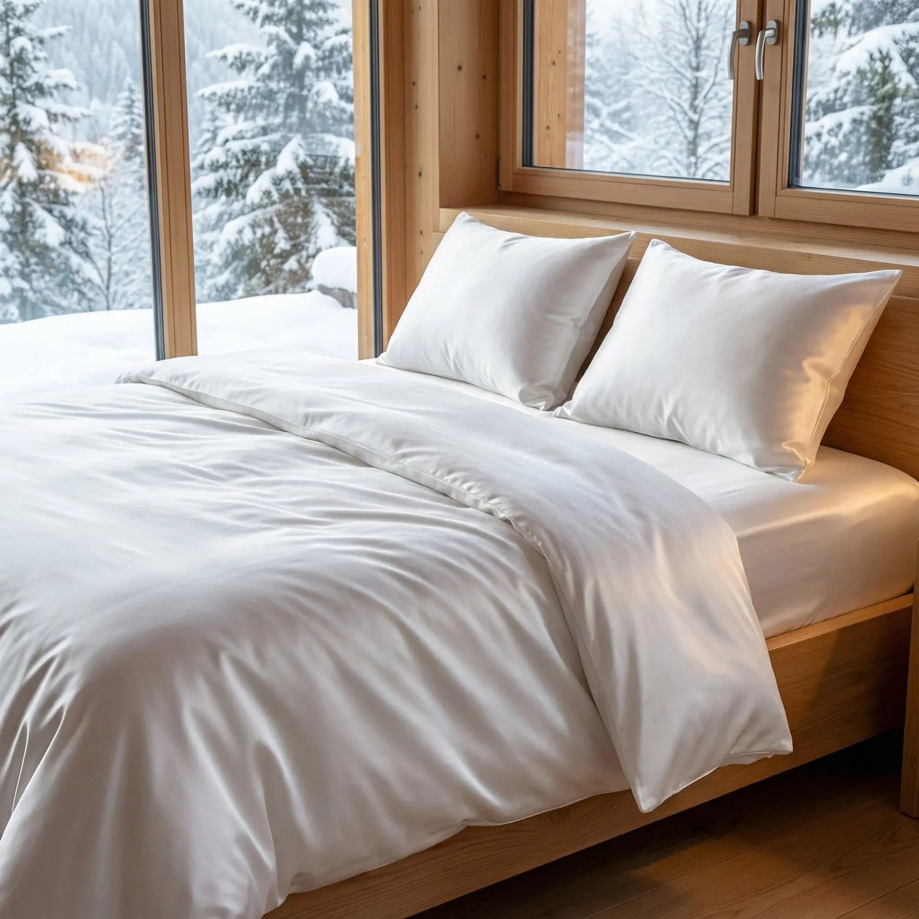 ENSEMBLE DE LINGE DE LIT PURE SOIE DE MÛRIER 19 MOMMES La Maison du Satin