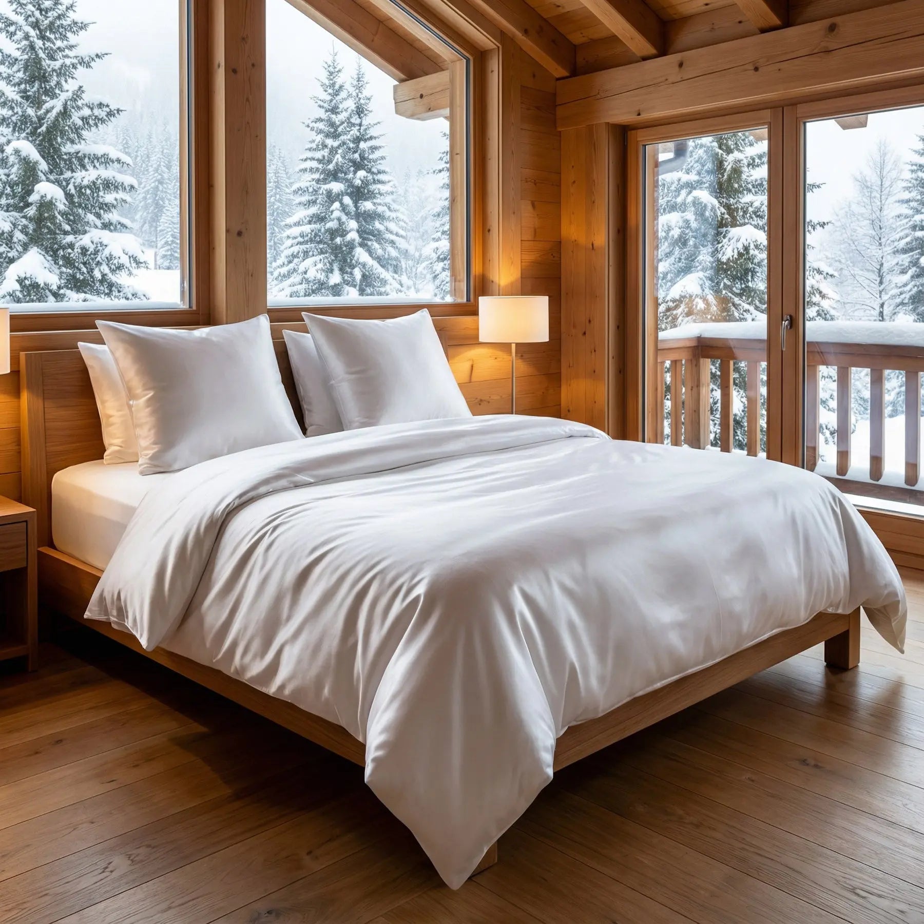 ENSEMBLE DE LINGE DE LIT PURE SOIE DE MÛRIER 19 MOMMES La Maison du Satin