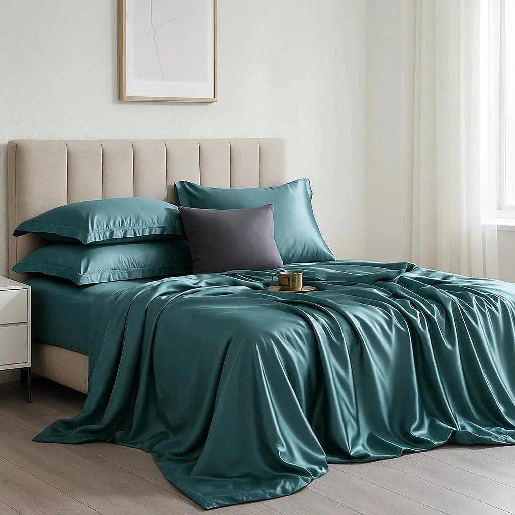ENSEMBLE DE LINGE DE LIT PURE SOIE DE MÛRIER 19 MOMMES La Maison du Satin